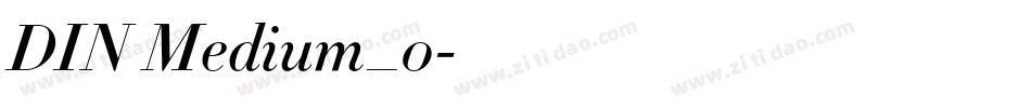 DIN Medium_0字体转换